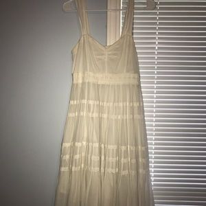 white Anthropologie dress